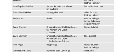 Musizierstunde 17.3.2016 in der Kirche Gümligen